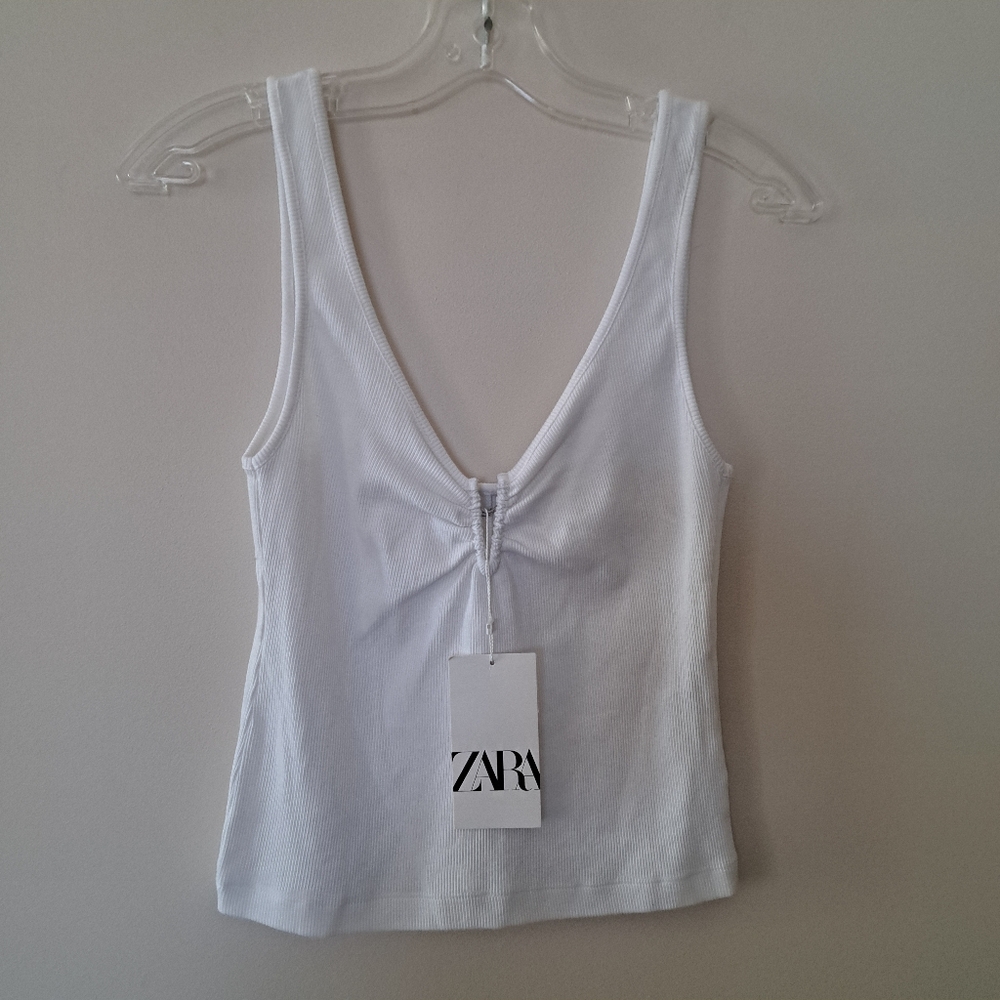 Zara White Tank Top